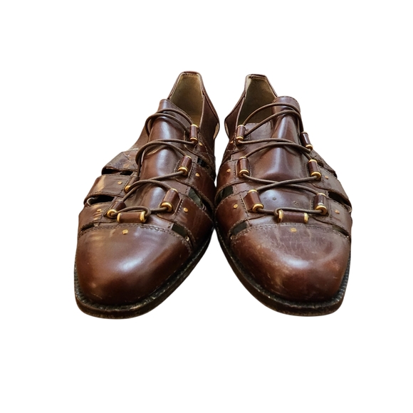 R. Martegani Handmade In Italy Brown Leather Men's Shoes Size 10 - Picture 5 of 11